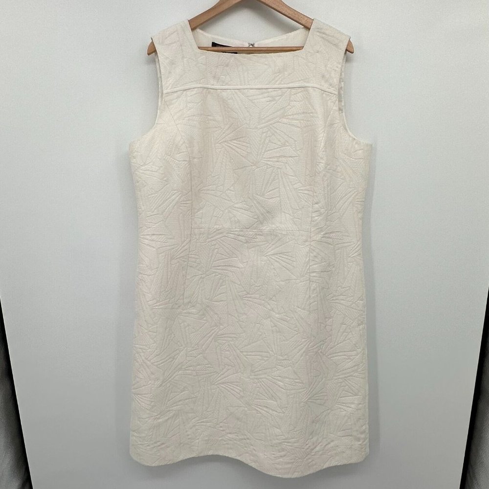 Lafayette 148 New York Cream Textured Dress